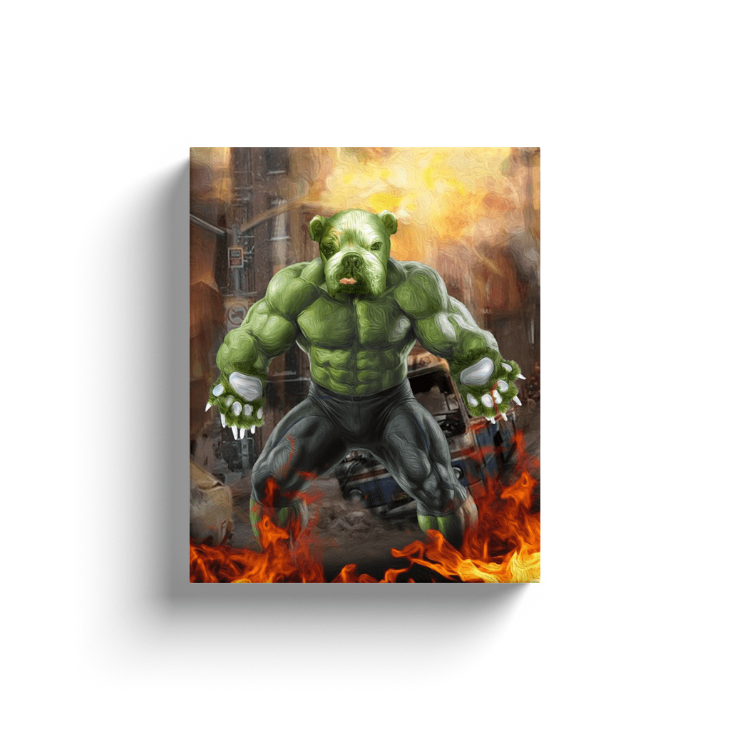 &#39;Doggo Hulk&#39; Personalized Pet Canvas