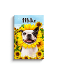 'The Sunflower' Personalized Pet Canvas