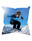 'The Snowboarder' Personalized Pet Throw Pillow