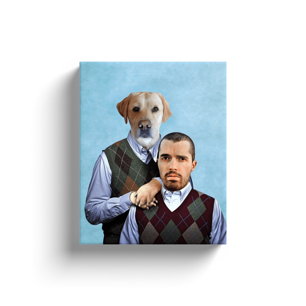 &#39;Step Doggo &amp; Human&#39; Personalized Canvas