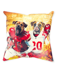 'Kansas City Doggos' Personalized 2 Pet Throw Pillow