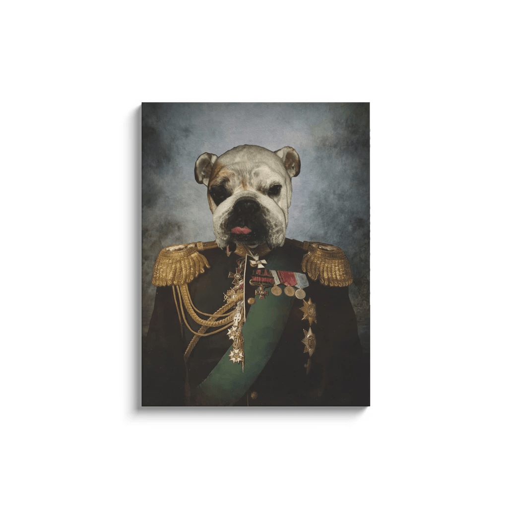 The General: Personalized Dog Canvas