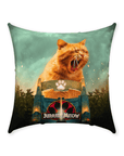 'Jurassic Meow' Personalized Pet Throw Pillow