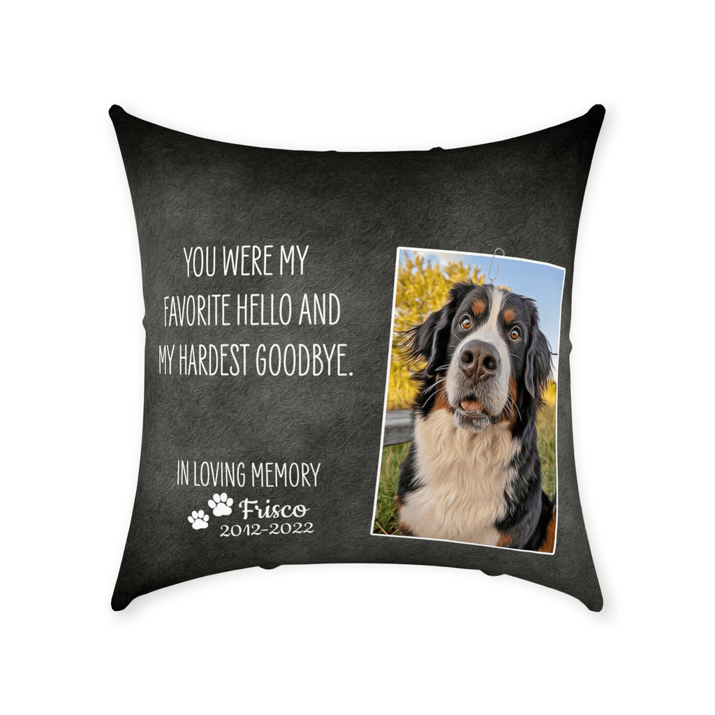 Personalized Memorial Pet Throw Pillow