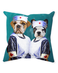 'The Nurses' Personalized 2 Pet Throw Pillow