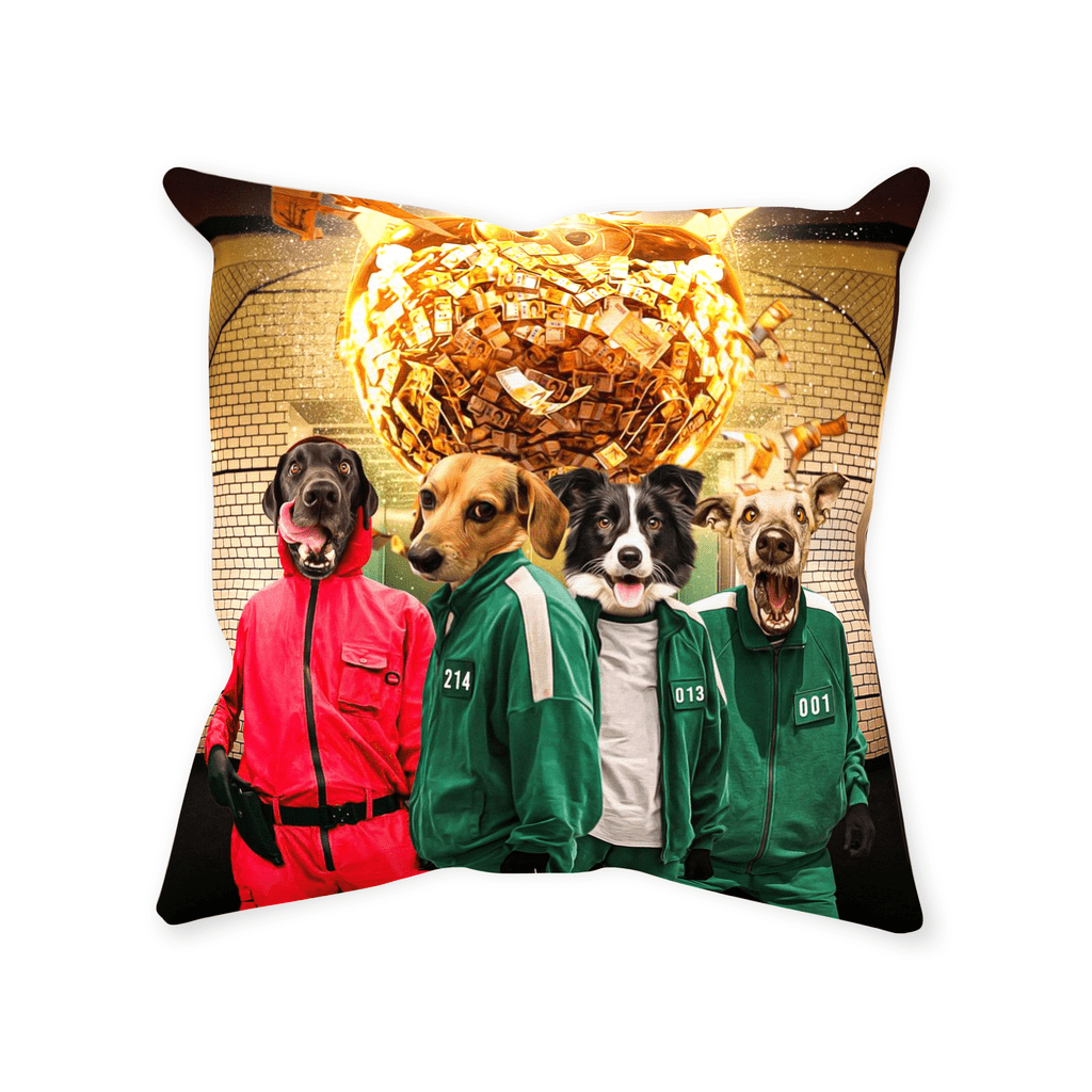 &#39;Squid Paws&#39; Personalized 4 Pet Throw Pillow