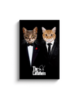 Lienzo personalizado para 2 mascotas 'The Catfathers'