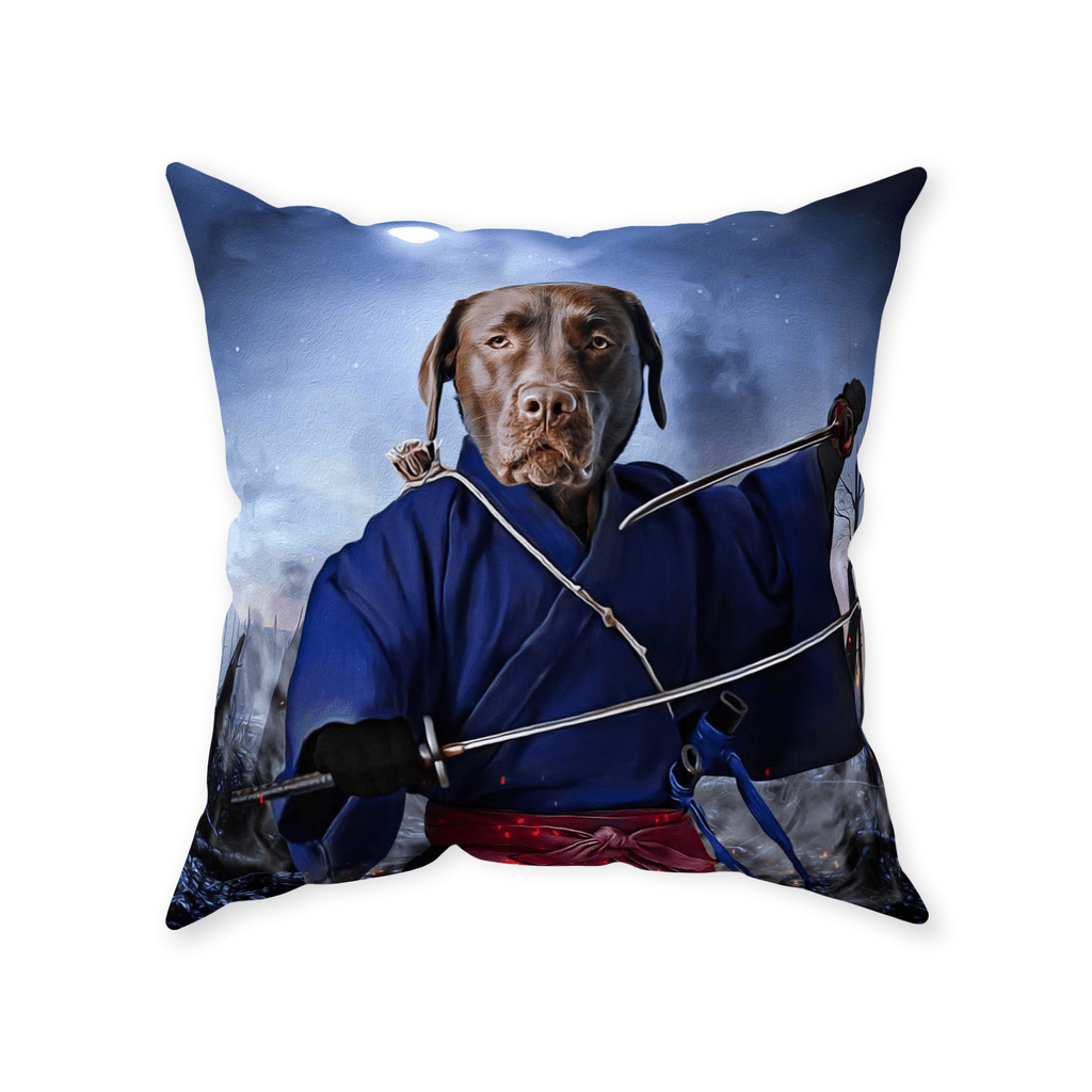 &#39;The Swordsman&#39; Personalized Pet Throw Pillow