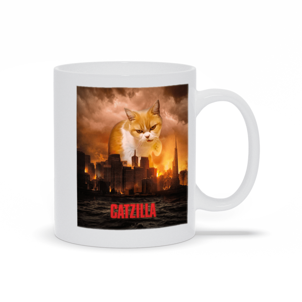 &#39;Catzilla&#39; Personalized Pet Mug