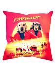 'Paw Watch 1991' Personalized 2 Pet Throw Pillow
