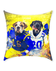 'Los Angeles Doggos' Personalized 2 Pet Throw Pillow
