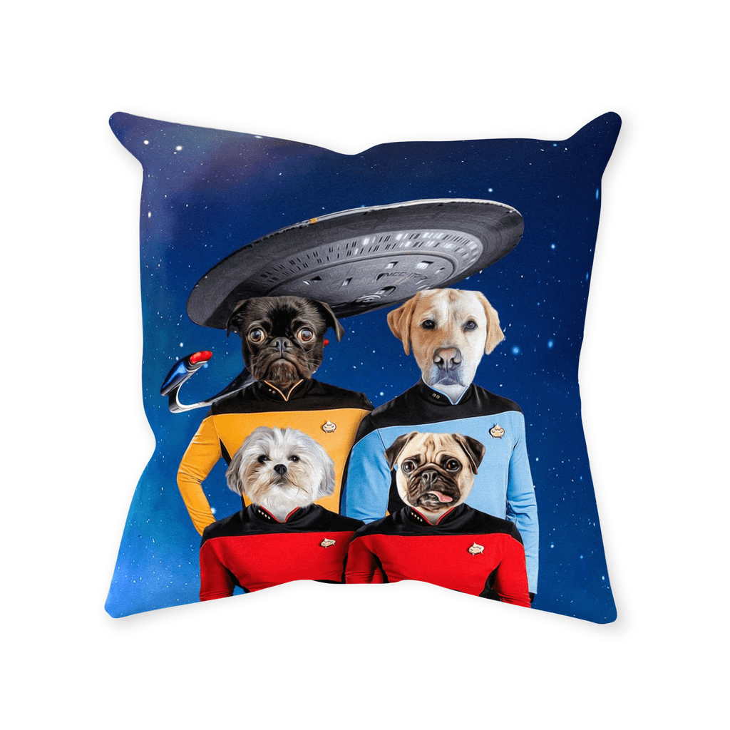 &#39;Doggo-Trek&#39; Personalized 4 Pet Throw Pillow