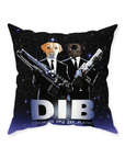 'Dogs in Black' Personalized 2 Pet Throw Pillow