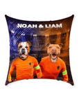'Holland Doggos' Personalized 2 Pet Throw Pillow