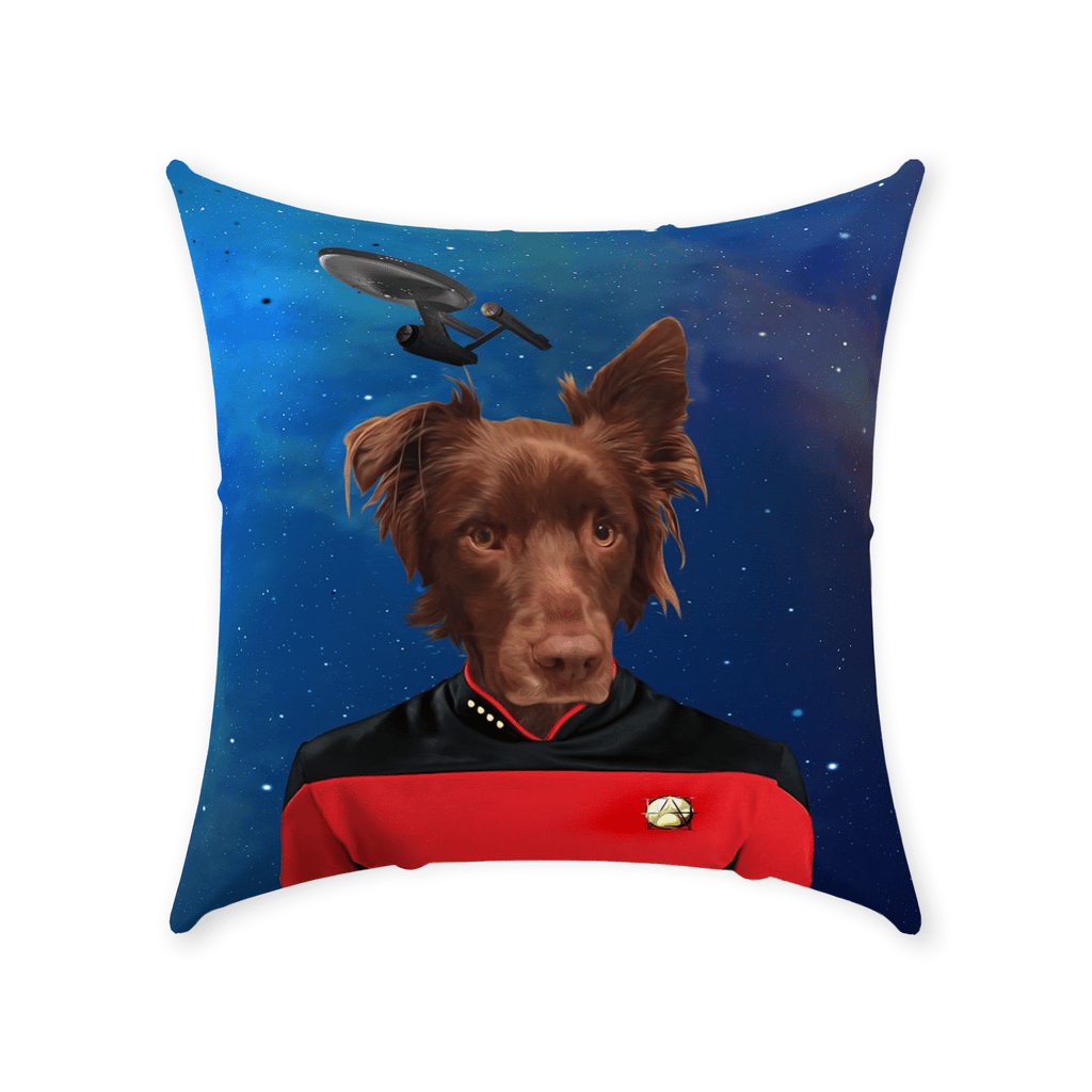 &#39;Doggo-Trek&#39; Personalized Pet Throw Pillow