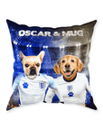 'England Doggos' Personalized 2 Pet Throw Pillow