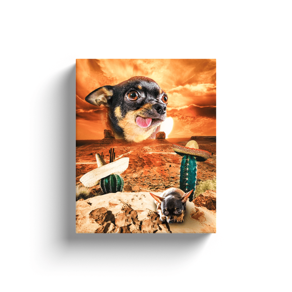 &#39;Mexican Desert&#39; Personalized Pet Canvas
