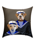 'The Sailors' Personalized 2 Pet Throw Pillow