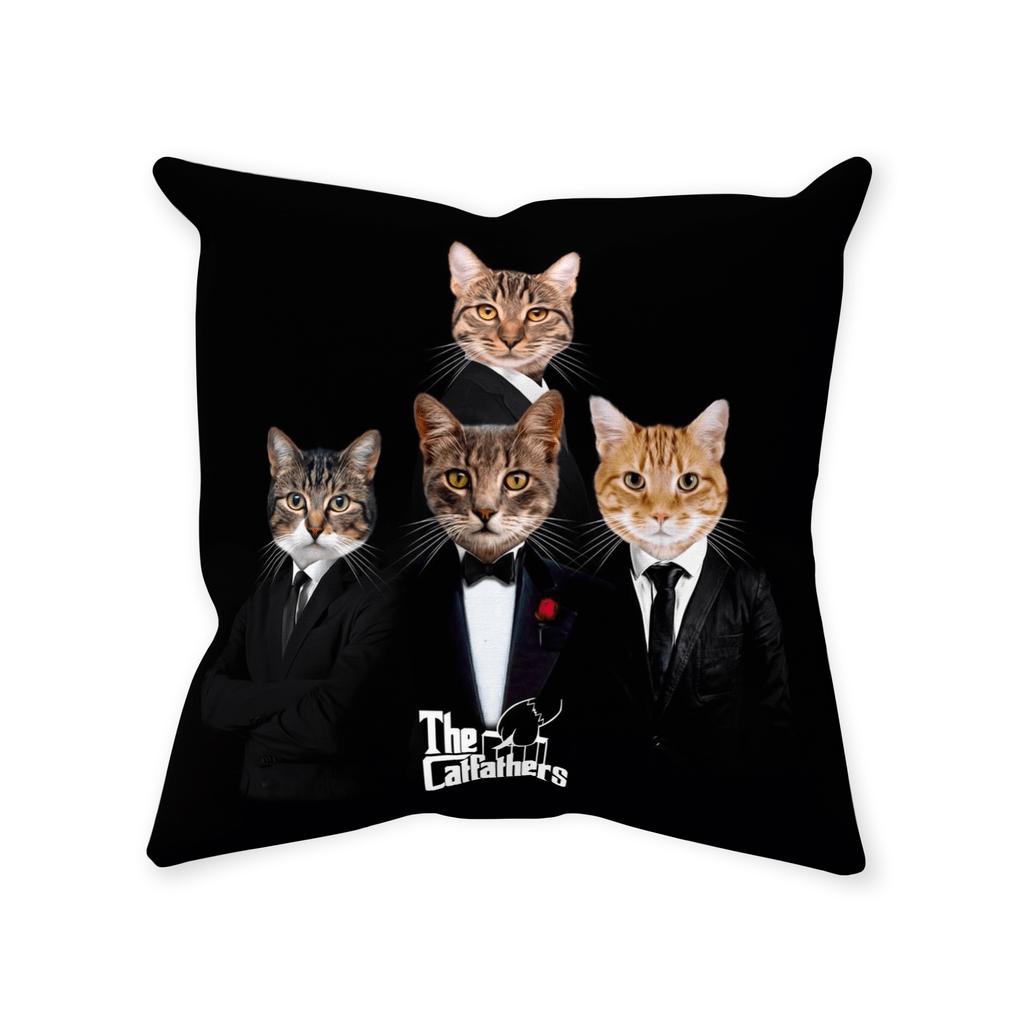 Cojín personalizado para 4 mascotas &#39;The Catfathers&#39;