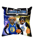 'Golden State Doggos' Personalized 2 Pet Throw Pillow