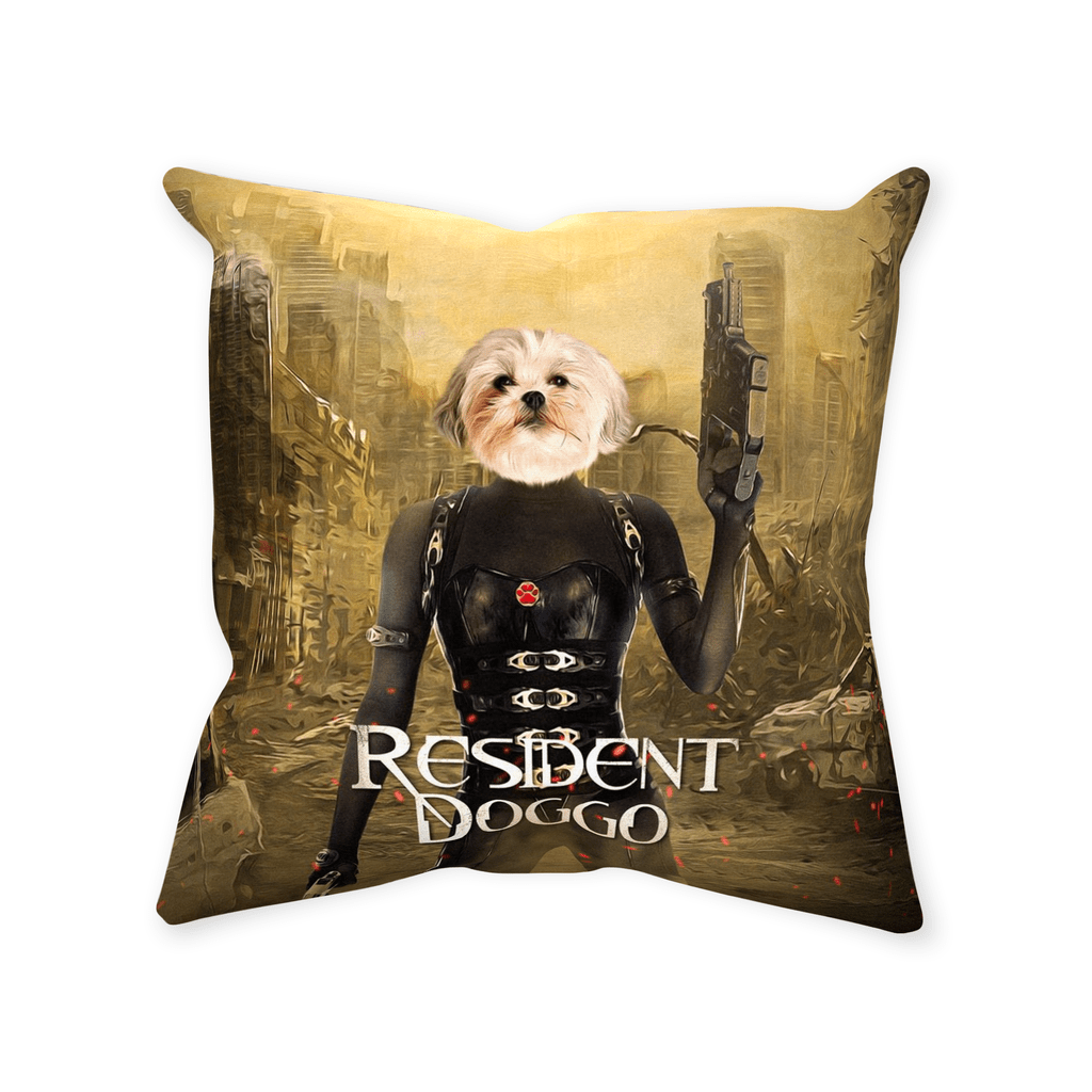 &#39;Resident Doggo&#39; Personalized Pet Throw Pillow