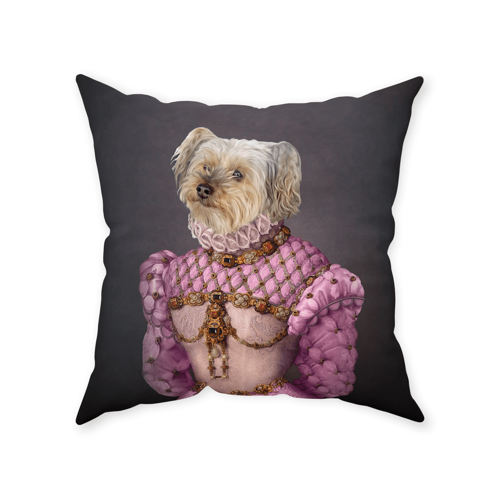 &#39;The Pink Princess&#39; Personalized Pet Throw Pillow