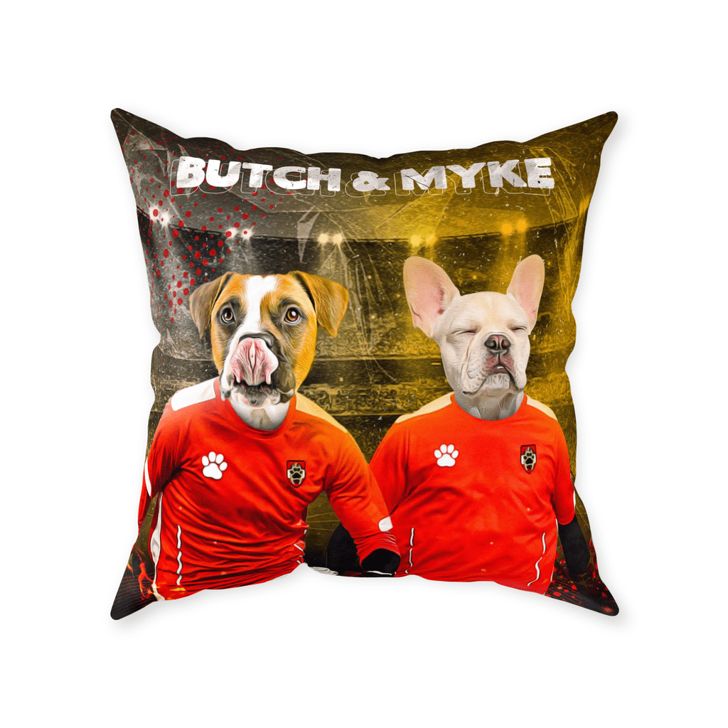 &#39;Austria Doggos&#39; Personalized 2 Pet Throw Pillow