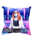 'The Female DJ' Personalized Pet Throw Pillow