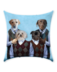 'Step Doggos and Doggette' Personalized 4 Pet Throw Pillow