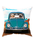 'The Beetle' Personalized 2 Pet Throw Pillow