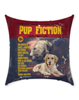 'Pup Fiction' Personalized 2 Pet Throw Pillow