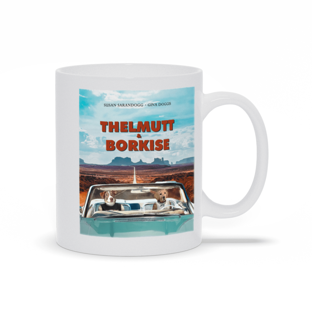 &#39;Thelmutt and Borkise&#39; Personalized 2 Pet Mug