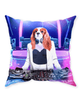 'The Female DJ' Personalized Pet Throw Pillow