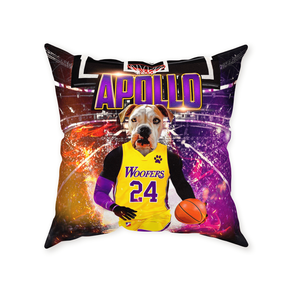 &#39;Los Angeles Woofers&#39; Personalized Pet Throw Pillow