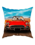 'The Classic Paw-Vette' Personalized 3 Pet Throw Pillow