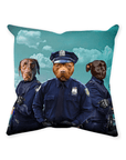 'The Police Officers' Personalized 3 Pet Throw Pillow