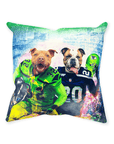 'Seattle Doggos' Personalized 2 Pet Throw Pillow