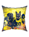 'Michigan Doggos' Personalized 2 Pet Throw Pillow