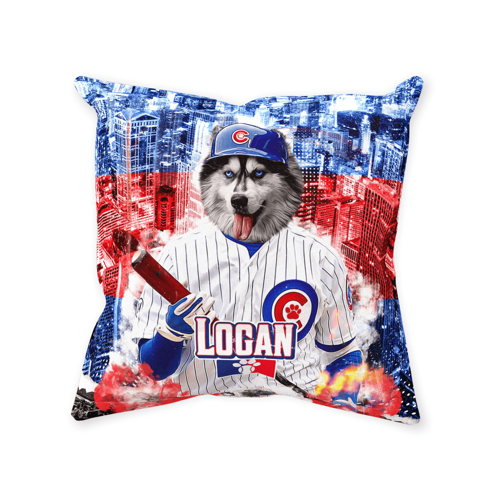 &#39;Chicago Cubdogs&#39; Personalized Pet Throw Pillow