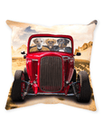'The Hot Rod' Personalized 3 Pet Throw Pillow