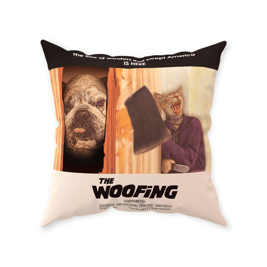 &#39;The Woofing&#39; Personalized 2 Pet Throw Pillow