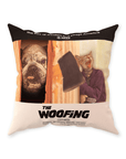 'The Woofing' Personalized 2 Pet Throw Pillow