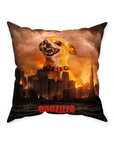 'Dogzilla' Personalized Pet Throw Pillow