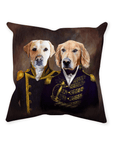 Cojín personalizado para 2 mascotas 'El almirante y el capitán'