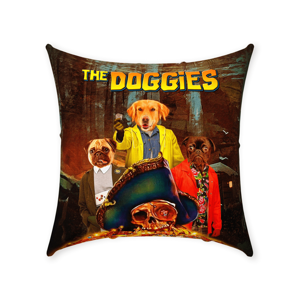 &#39;The Doggies&#39; Personalized 3 Pet Throw Pillow