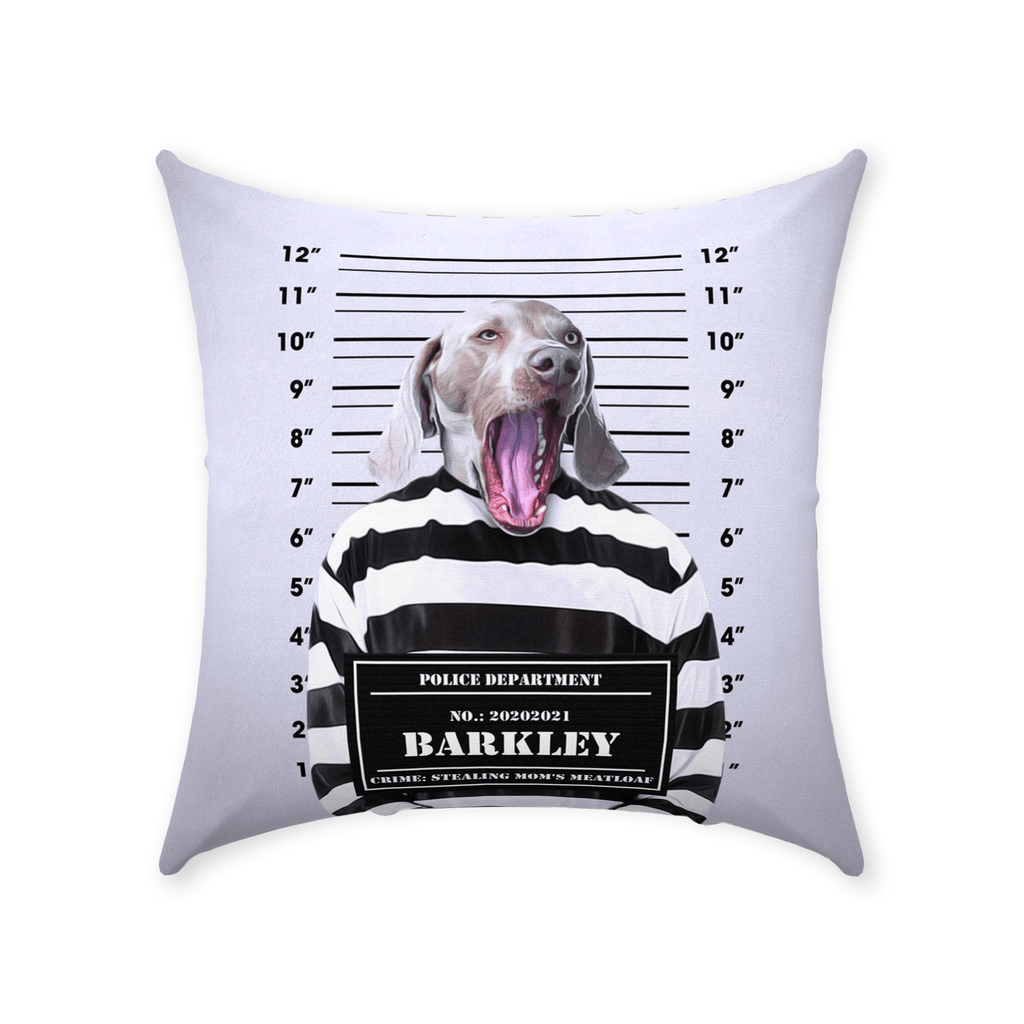 &#39;The Guilty Doggo&#39; Personalized Pet Throw Pillow