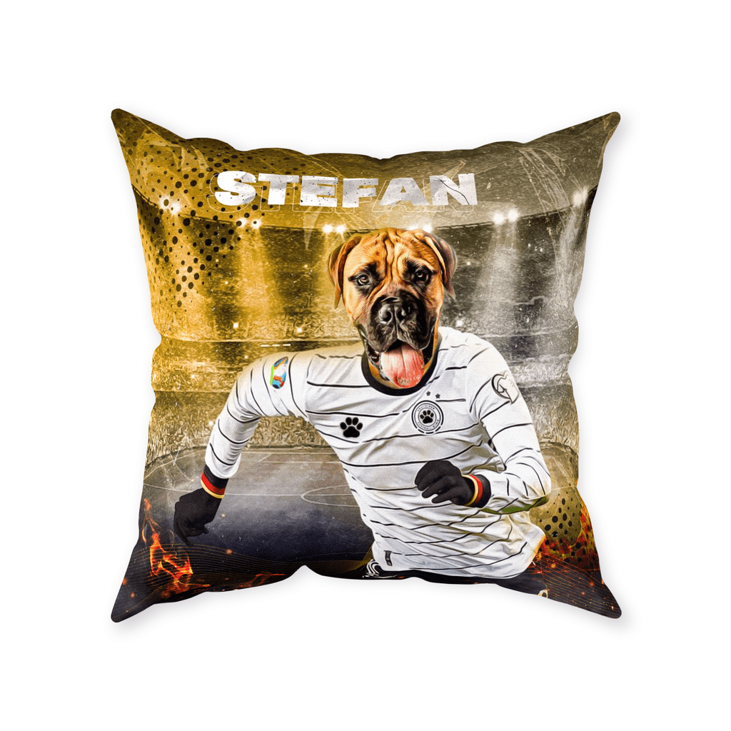 &#39;Germany Doggos Soccer&#39; Personalized Pet Throw Pillow