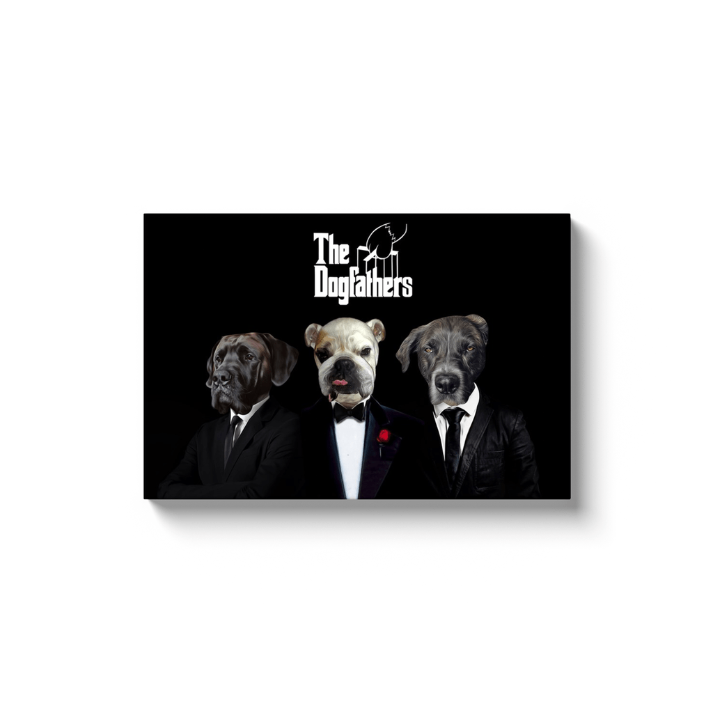 &#39;The Dogfathers&#39; Personalized 3 Pet Canvas