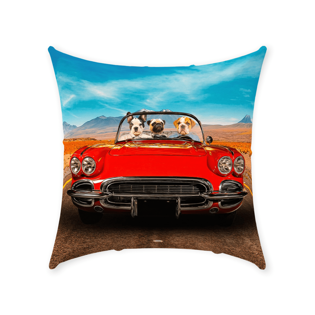 &#39;The Classic Paw-Vette&#39; Personalized 3 Pet Throw Pillow