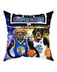 'Golden State Doggos' Personalized 2 Pet Throw Pillow